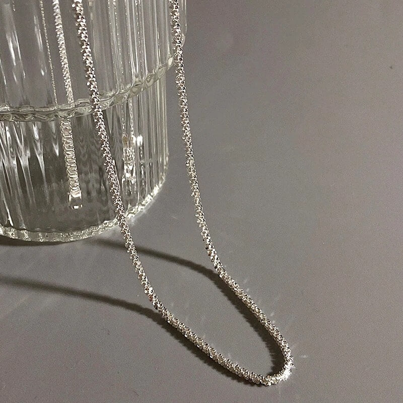 Liora Sterling Silver Sparkling Necklace – Elegant 45cm Length