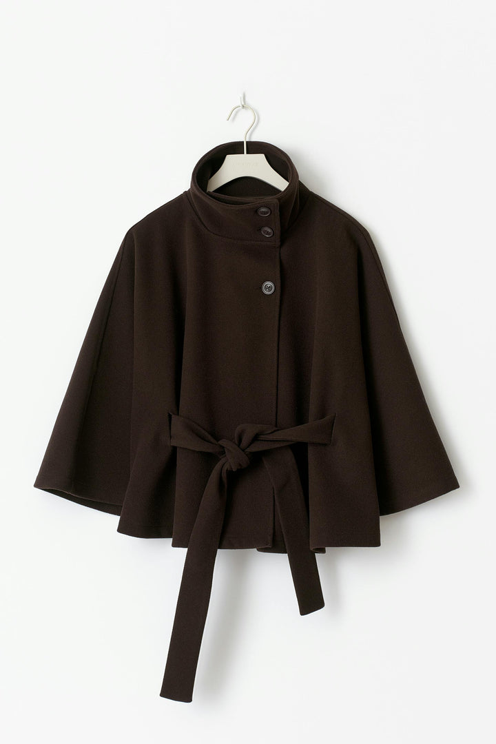 Clémence Cape Veste – Élégante veste ceinturée oversize