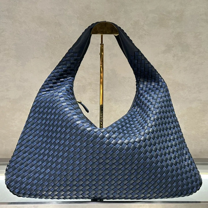 Sac épaule cuir tressé – Cabas vachette haut de gamme avec fermeture éclair