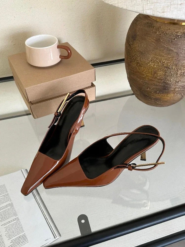 Anya Chic Padded Slingback Heels: Comfortable, Elegant, Versatile for All-Day Wear