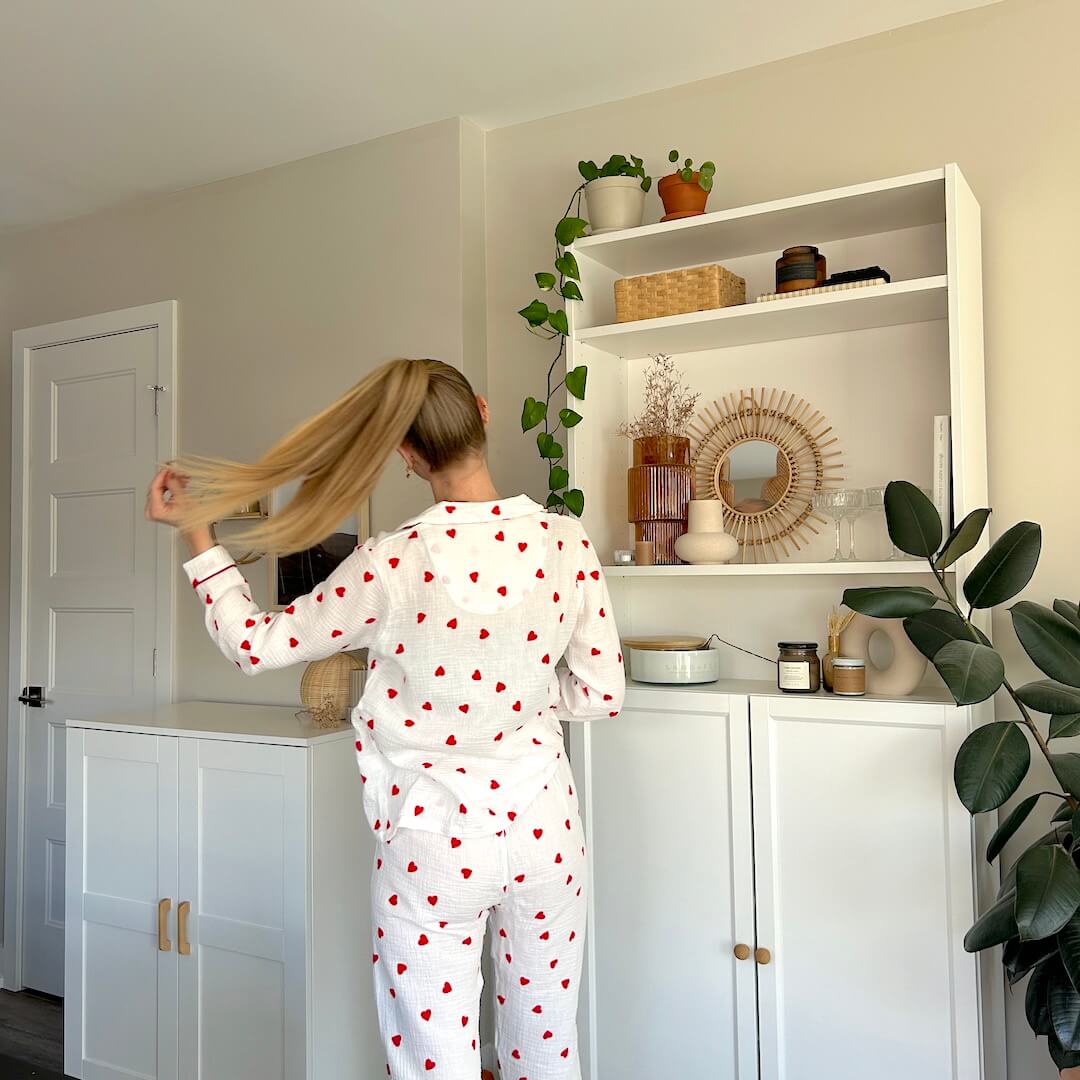 Liora Heart-Print Women's Loungewear Set – Soft Cotton Comfort