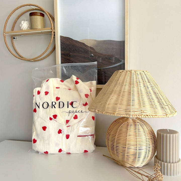 Liora Heart-Print Women's Loungewear Set – Soft Cotton Comfort