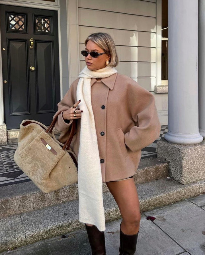 Sofia – Manteau en laine oversize cosy et chic