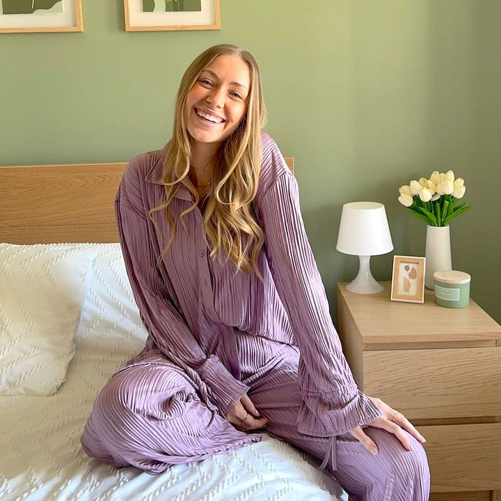 Aurelia Lightweight Pleated Summer Matching Set for Women