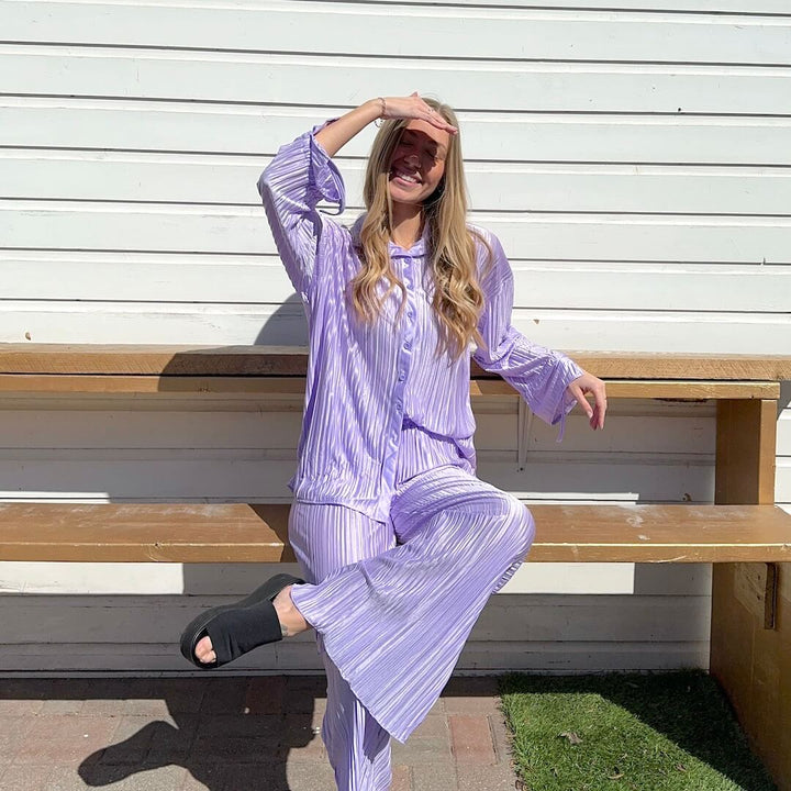 Aurelia Lightweight Pleated Summer Matching Set for Women