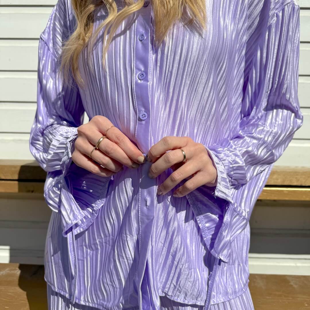 Aurelia Lightweight Pleated Summer Matching Set for Women