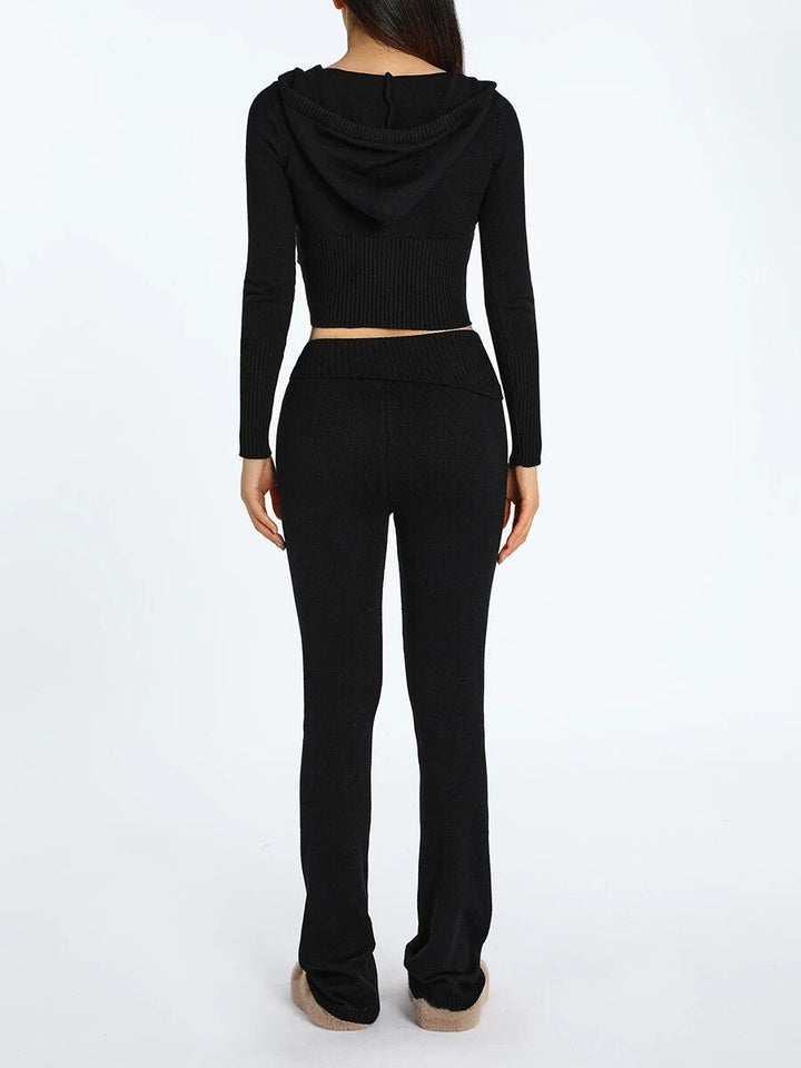 Ribbed Knit Lounge Set - Siopie