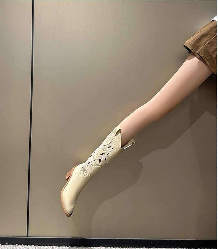 Amara Embroidered Cowboy Boots with Handcrafted Elegant Detailing