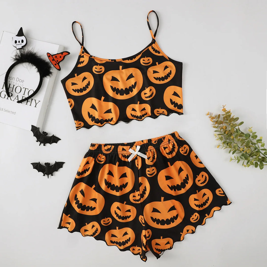 Pyjama imprimé Halloween – Douillet et festif pour la saison