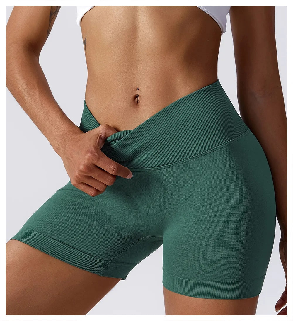 High Waist Scrunch Shorts - Siopie