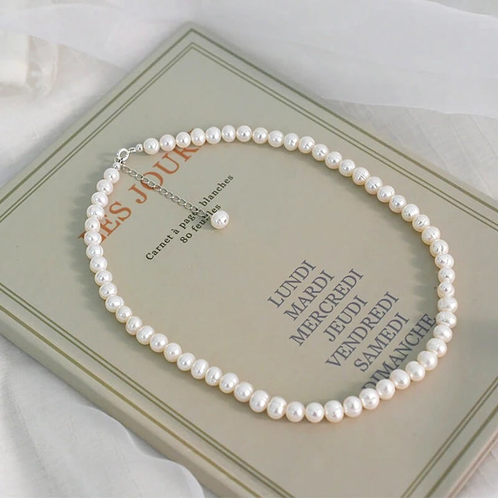 Liora Freshwater Pearl Choker Necklace – Classic Timeless Elegance