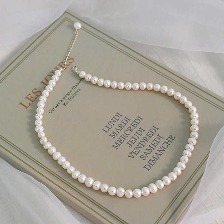 Liora Freshwater Pearl Choker Necklace – Classic Timeless Elegance