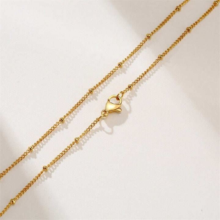 Aurelia Elegant Gold-Plated Stainless Steel Satellite Chain Necklace