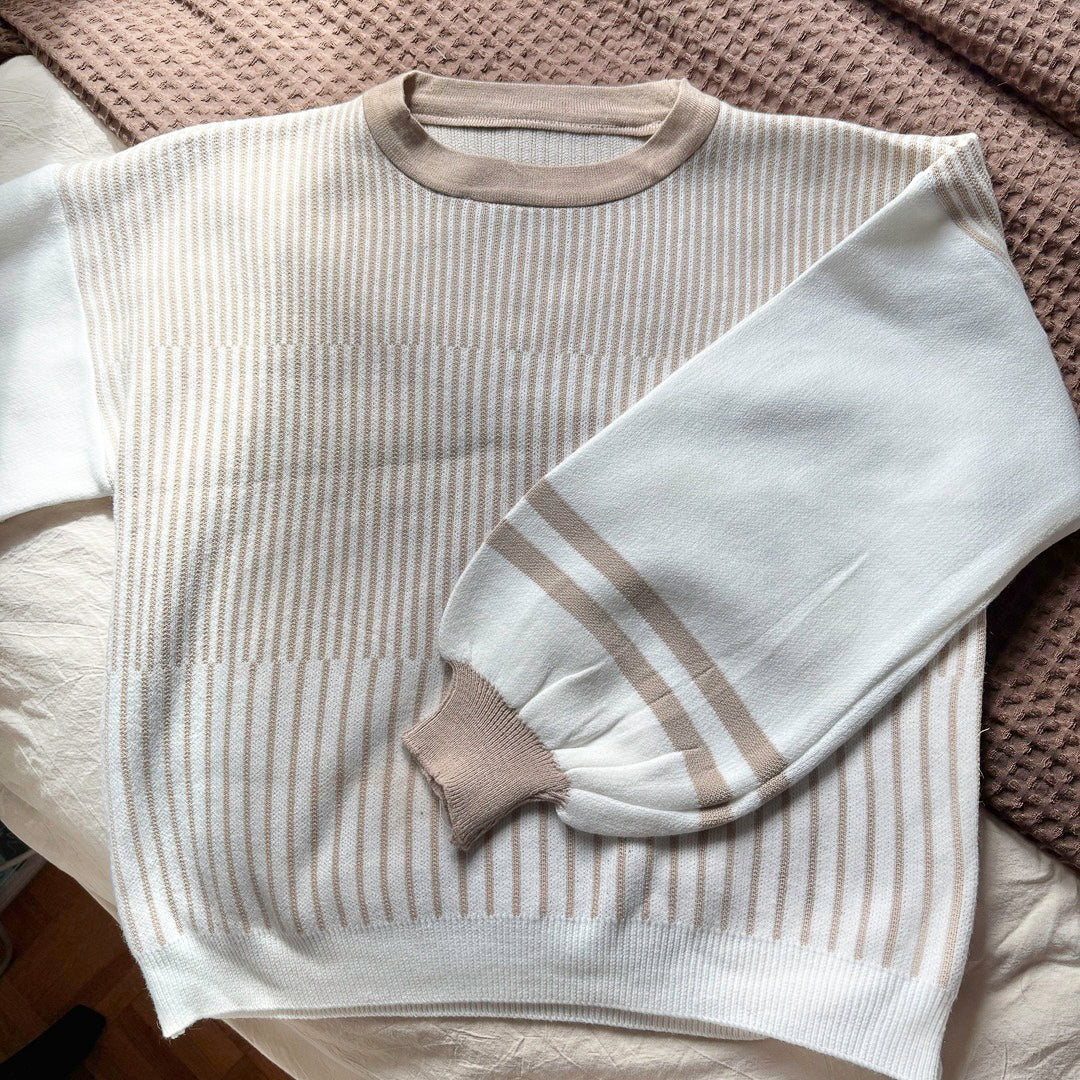 Liora Striped Knit Loungewear Set – Soft Stretch, Cozy Fit