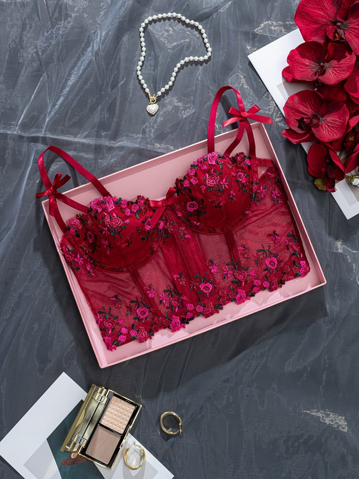 Aurelle Sheer Mesh Adjustable Bralette for Everyday Elegance