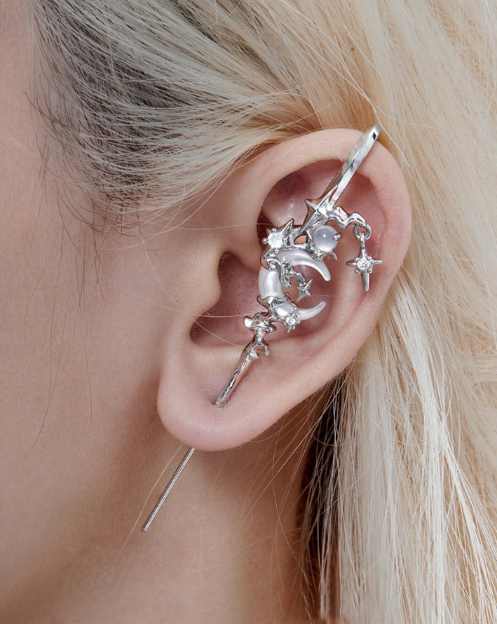 Myth of the Moon Needle Earrings - Siopie