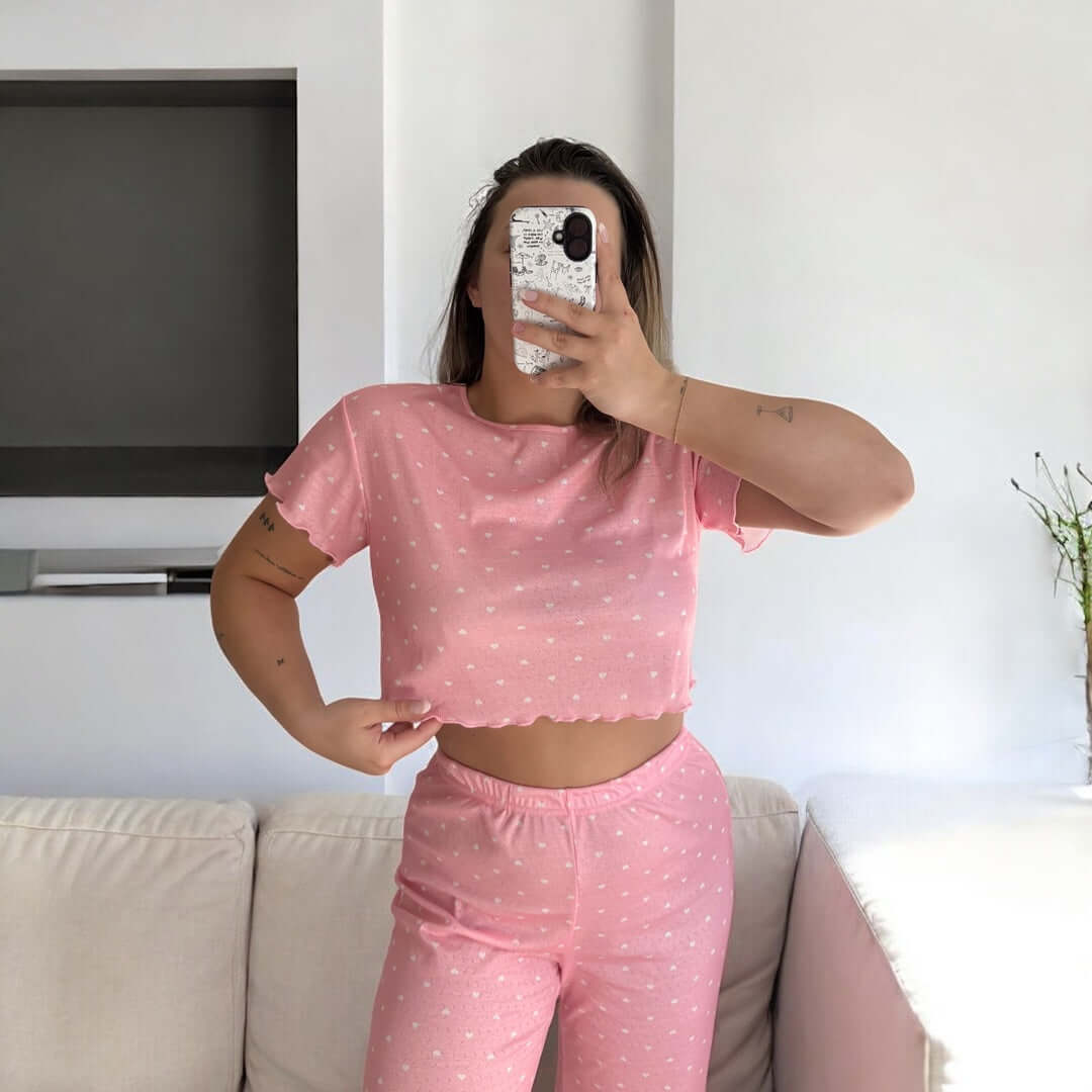 Liora Cozy Pajama Set – Soft Breathable Fabric for Relaxed Evenings