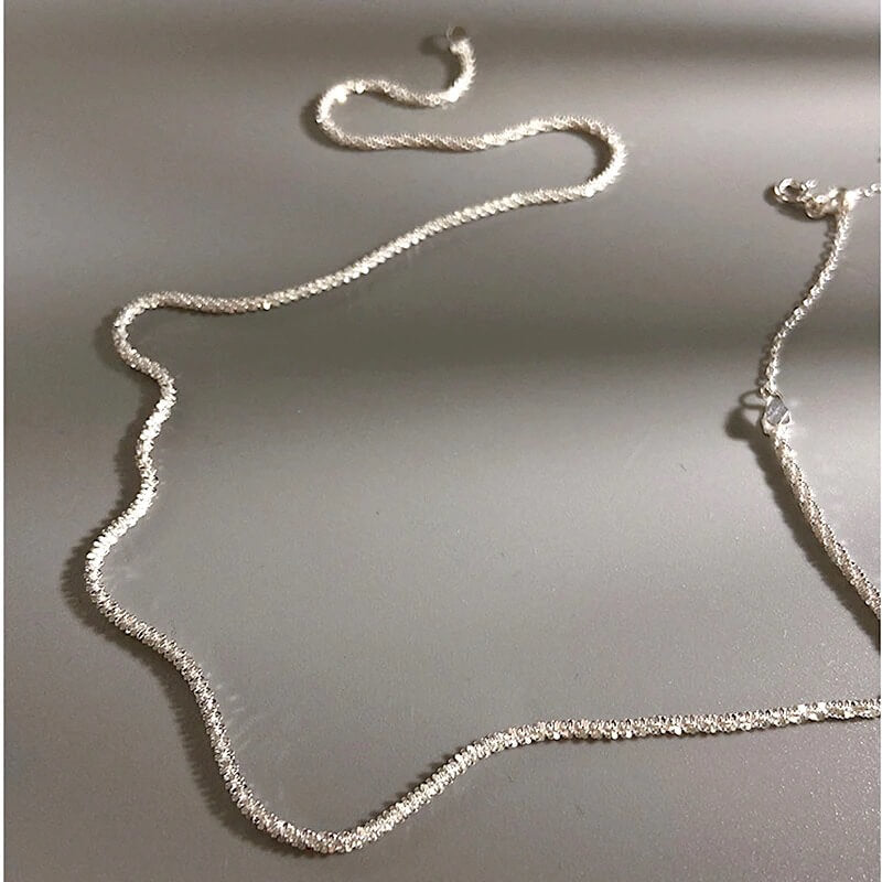 Liora Sterling Silver Sparkling Necklace – Elegant 45cm Length