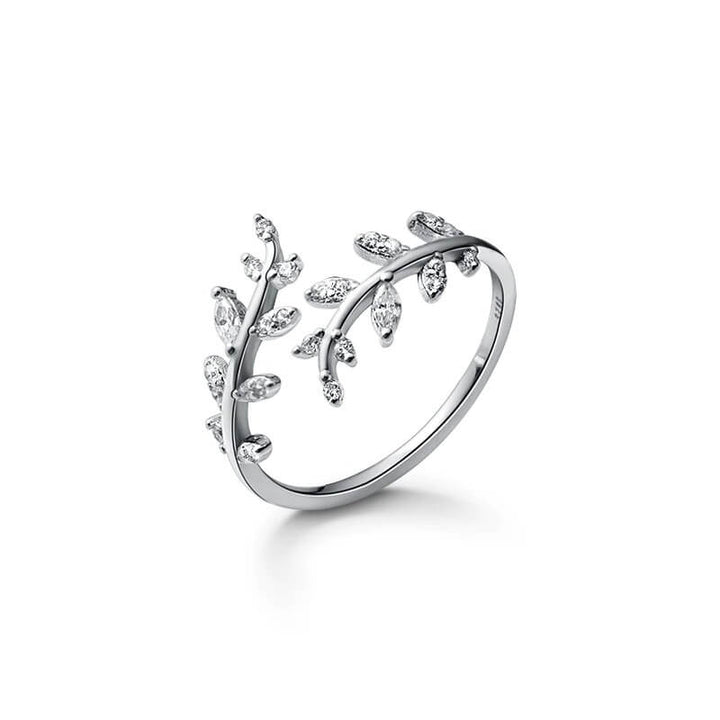 Liora Ring – Elegant 925 Sterling Silver Leaf Design